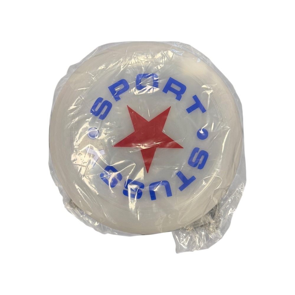 Stussy Sport Flying Disc Adult OS Clear New Sealed Red Star Blue Logo 139007